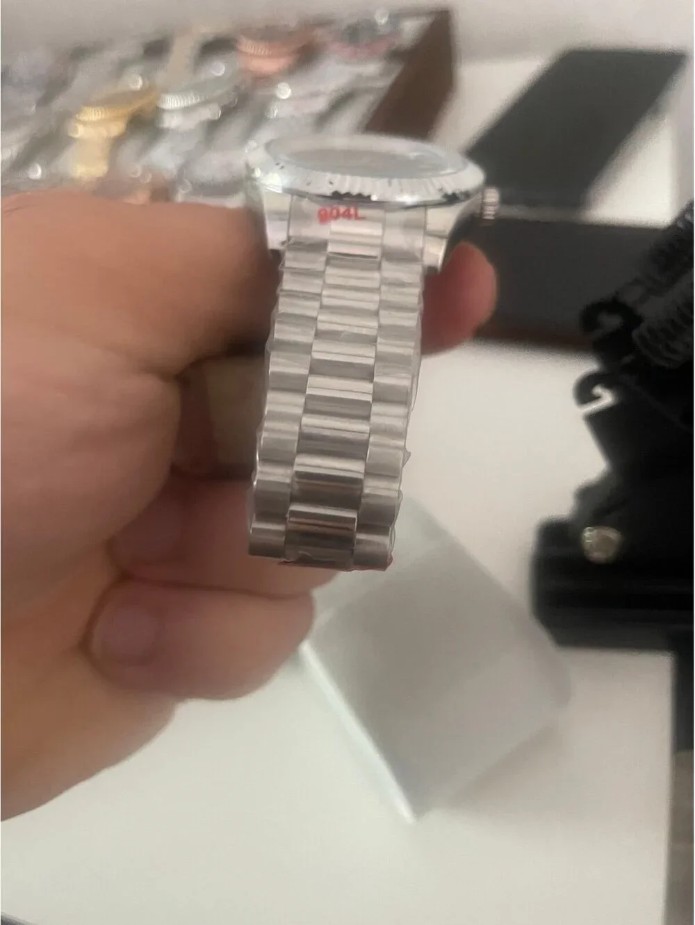 New Men's Stainless Steel Mechanical Watch with Sapphire Crystal stock 340